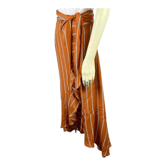 Leith Striped Wrap Skirt sz XS Rayon - Picture 6 of 9